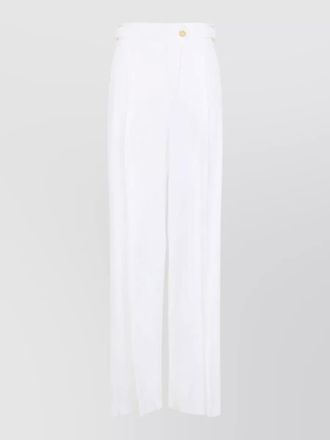 Elisabetta Franchi linen high-rise wide-leg trousers