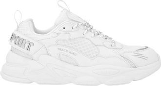Plein Sport Track-King Runner Sneaker - unisex - Hardloopschoenen - Wit - 47 EU - Leer - Fitness