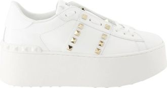 Valentino Garavani Sneakers, female, White, Size: 8 1/2 US Rockstud Platform Sneakers