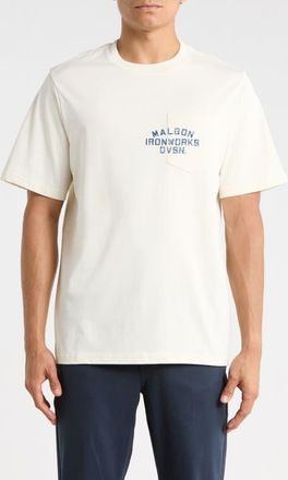 Malbon Golf Vista Ironworks Cotton Graphic T-Shirt in Ivory at Nordstrom, Size Xx-Large