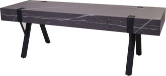 Hhg Estanter&iacute;a Tv Hhg 744, Mesa Tv Lowboard Mesa Tv, Metal 42x120x40cm, Aspecto M&aacute;rmol Gris
