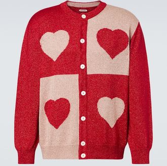 Bode Lame jacquard cardigan