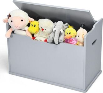 Costway Costway - Large Wooden Toy Box Lift-Top Storage Chest Toy Organizer w/ Seating Bench