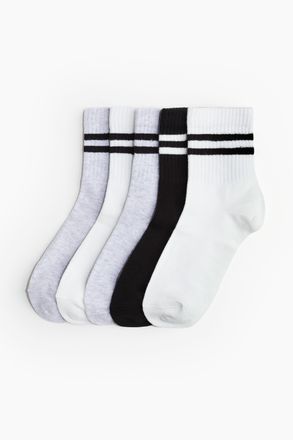 H&M 5er-Pack Socken - Grau