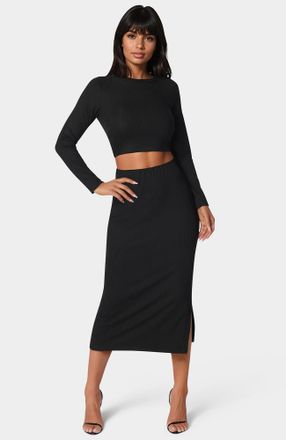 Bebe Womens Two Piece Rib Sweater Set