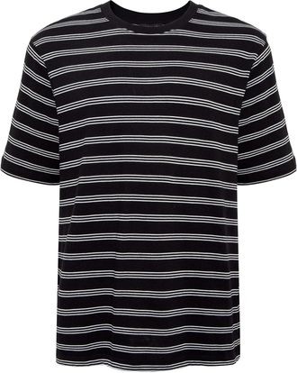 Mavi T-Shirt MAVI Mavi T-Shirt Stripe, Herren, Gr. XL, schwarz, Obermaterial: 81% Baumwolle CO. 19% Viskose CV., Shirts T-Shirt