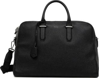 BOSS leather top-handle holdall - Black