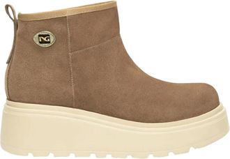 Nero Giardini Ankle Boot - Dames - Winterlaarzen - Beige - 36 EU - Leer - Schoenen