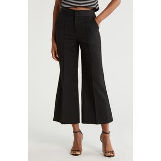 Alice & Olivia Dylan High Waist Ankle Wide Leg Pants in Black at Nordstrom Rack, Size 10