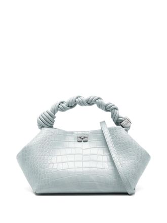 Ganni mini Bou tote bag - Blue