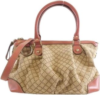 Gucci Pre-owned Handbags, female, Beige, Size: ONE SIZE Pre-owned Vintage Handbag