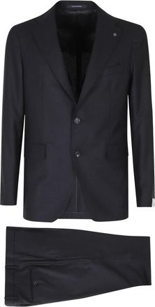 Tagliatore 2Svs 22B11 Kostuum Set - Heren - Business pakken - Blauw - L - Wol - Kostuums