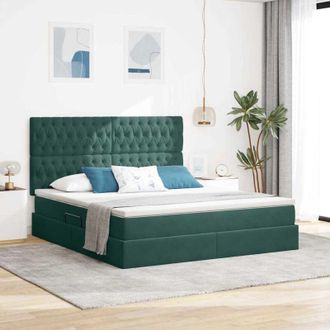 vidaXL Cama Con Luces De Tiras Led Con Cabecera Puro 180 X 200 Cm Pvc