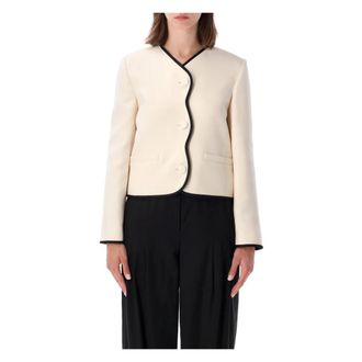 Valentino Garavani Jacket Waves - Dames - Blazers - Geel - 2XL - Jassen