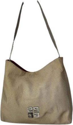 Givenchy Pre-owned Canvas Schoudertas - Dames - Vintage Schoudertas - Beige - ONE Size - Vintage