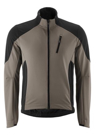 Gonso Fahrradjacke GONSO TRAIL JACKET SOFTSHELL M, Herren, Gr. 4XL, grau (terragrau), 100% Polyester, Rundhals, Jacken Fahrradjacke, Wasserabweisend, strapa