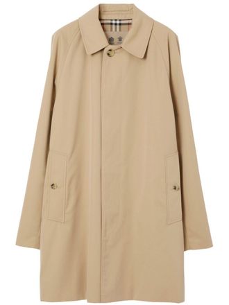 Burberry Heritage trench coat - men - Organic Cotton/Organic Cotton/Cotton/Cotton/Viscose - 58 - Neutrals