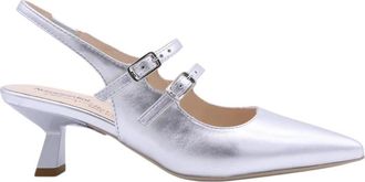 Nero Giardini Slingback Sandalen Venasca - Dames - Pumps - Grijs - 36 EU - Leer - Schoenen
