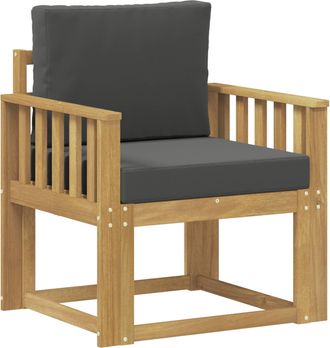 vidaXL Sof&aacute; De Exterior Poli&eacute;ster Blanco Y Antracita Vidaxl