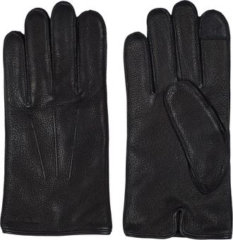 Howard London Accessoires, Heren, Zwart, 9 IN, Wol, Bradley Leren Handschoenen