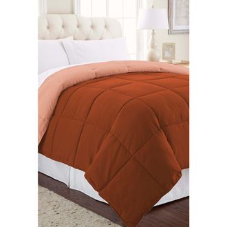 Modern Threads Down Alternative Reversible Comforter - Rust/Clay - King in Rusty/clay at Nordstrom Rack