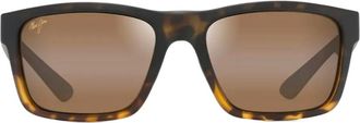 Maui Jim Zonnebril met rechthoekig montuur - Bruin