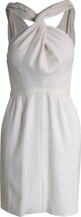 Alexander Wang Twist Front Mini Dress in White Acrylic
