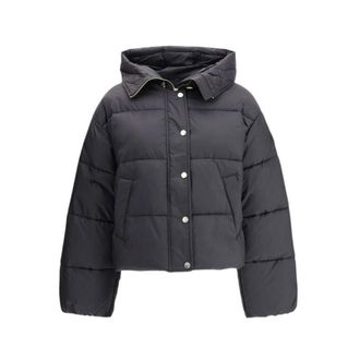 Pinko Winter Jackets, female, Black, Size: XS Impasto Imbottito Jacket