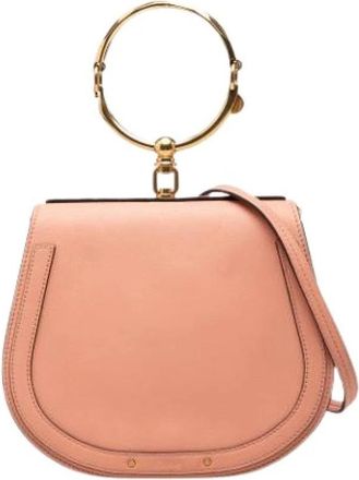 Chlo&eacute; Pre-owned The Nile - Dames - Vintage Schoudertas - Roze - ONE Size - Leer - Vintage