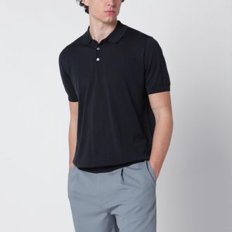 Drumohr Navy blue cotton polo