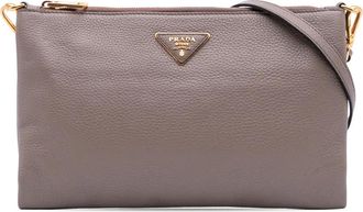 Prada Borsa a tracolla Vitello Daino 2000-2025 - Marrone