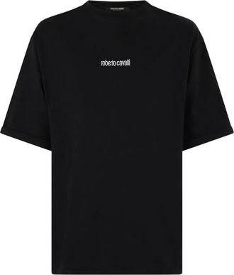 Roberto Cavalli T-shirt met tijgerprint - Zwart