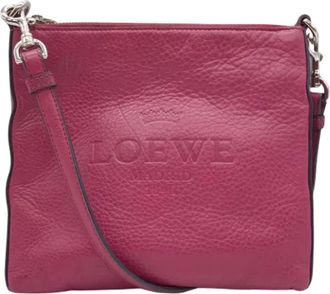Loewe Tweedehands leren schoudertassen - Dames - Vintage Schoudertas - Roze - ONE Size - Leer - Vintage