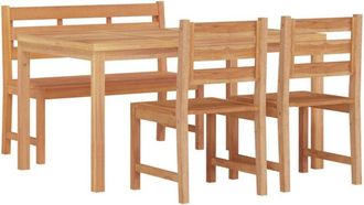 vidaXL Vidaxl - Juego De Comedor Para Jard&iacute;n 4 Piezas Madera Maciza De Teca
