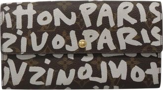 Louis Vuitton Porte Monnaie Credit Brown Canvas Wallet (Pre-Owned)