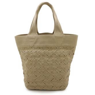 Bottega Veneta Beige Sand Intrecciato Pouch Shoulder Bag Tote Bag (Pre-Owned)