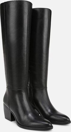 Naturalizer Womens Naturalizer Fae G5085L1 Black Leather Knee High Western Boot GAL1183