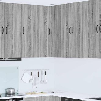 vidaXL Vidaxl Mobile Angolare Per Parete Lucca Grigio Sonoma 57 X 57 X 100 Cm