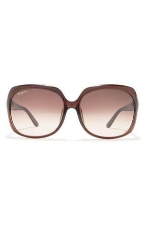 Ferragamo Salvatore Ferragamo 59mm Square Sunglasses in Brown at Nordstrom Rack