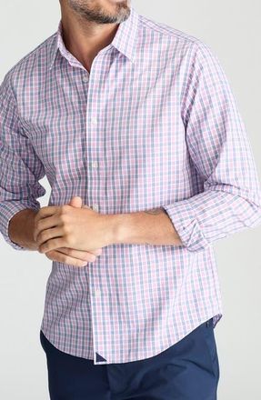 UNTUCKit Dolcetto Plaid Wrinkle Free Cotton Button-Up Shirt in Pink at Nordstrom, Size Xxx-Large