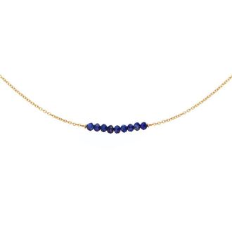 Lily & Roo Gold Lapis Gemstone Cluster Choker