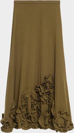 Ulla Johnson Heloise Jersey Wool Midi Skirt