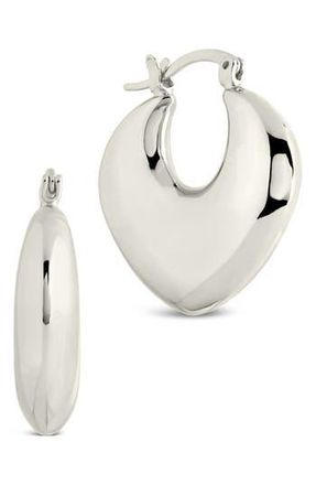 Sterling Forever Kylie Chunky Tube Hoop Earrings in Silver at Nordstrom Rack