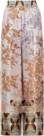 Pierre-Louis Mascia Wide-Leg Trousers With Floral And Abstract Pattern