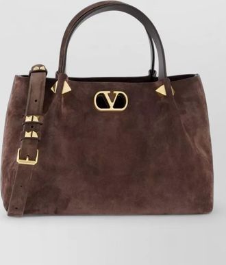 Valentino Garavani vlogo signature small suede shoulder bag