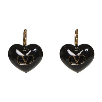 Valentino Garavani Coeur Royal Oorbellen - Dames - Oorbellen - Zwart - ONE Size - Accessoires
