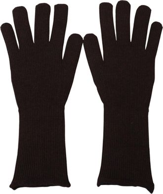 Dolce & Gabbana Cashmere-Silk Gloves - Brown