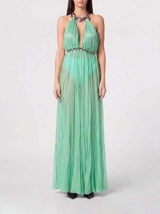 Philipp Plein Abito da sera lungo in chiffon con scollo allamericana e spacco