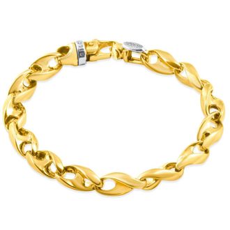 Pompeii3 Mens Link 14k Gold (45gram) or Platinum (73gram) 8mm Bracelet 8.5