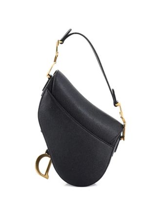 Dior Saddle Handbag with Strap Leather Mini shoulder bag - Black